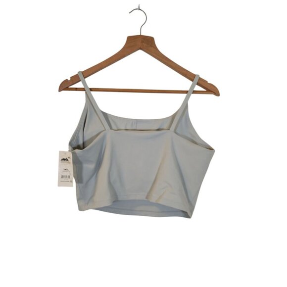 AVIA NWT Sports Bra Women Size XXXL Gray Padded Cropped Workout Casual - Picture 2 of 8